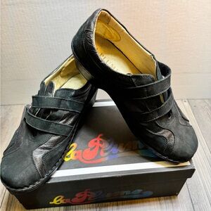 La Plume Adel Black Leather Anti Shock Sneakers Women’s EUR 37 US 6.5 Made Italy